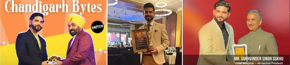 Chandan honoured by the Chief Ministers of Punjab, Haryana and Himachal Pradesh
