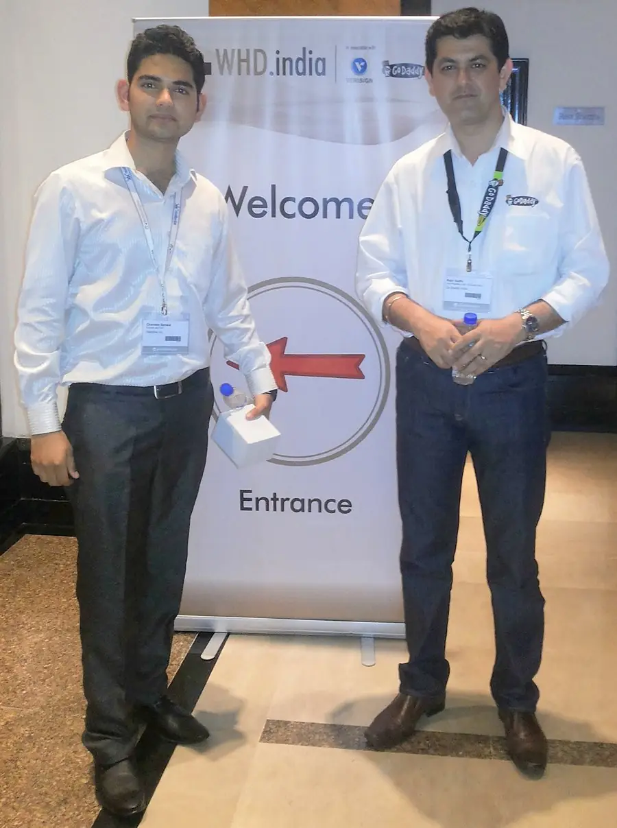 Chandan with Rajiv Sodhi, Managing Director, GoDaddy India