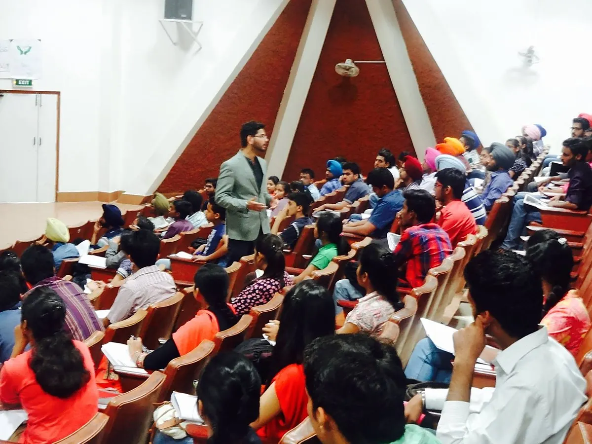Full auditorium at Punjabi University, Patiala